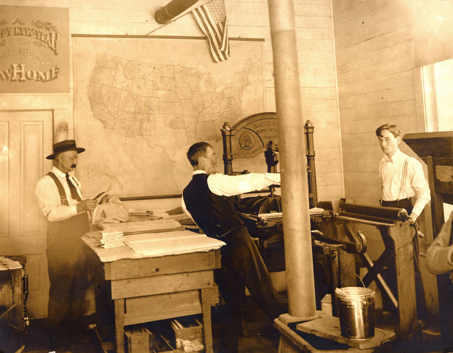 Hood River Glacier Pressroom, 1898