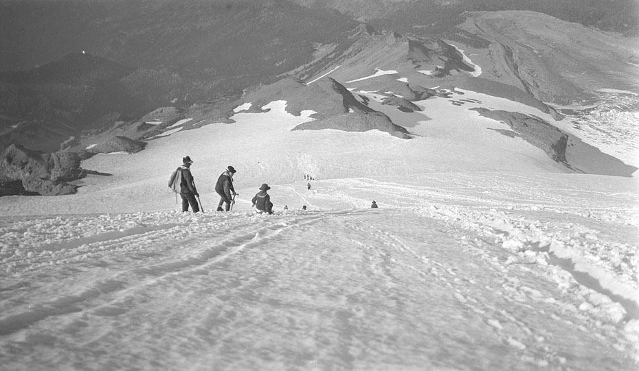 Descending Mt. Hood, 1926
