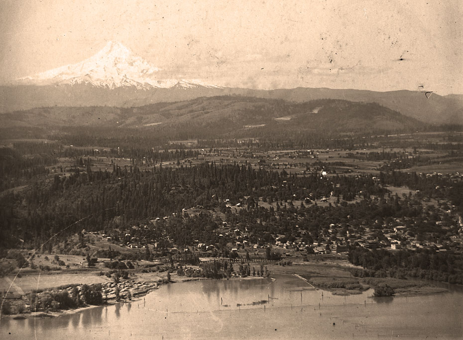 Hood River From White Salmon, Circa 1905