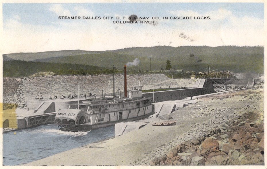 Steamer Dalles City at Cascade Locks