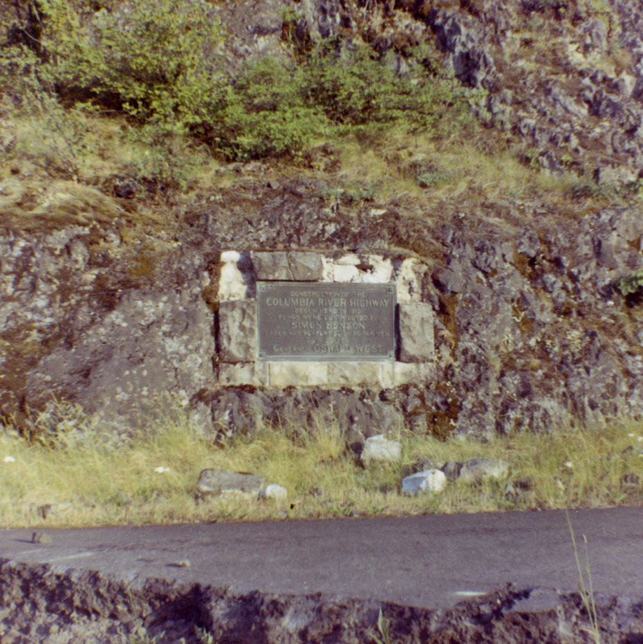 Columbia River Highway Dedication Plaque