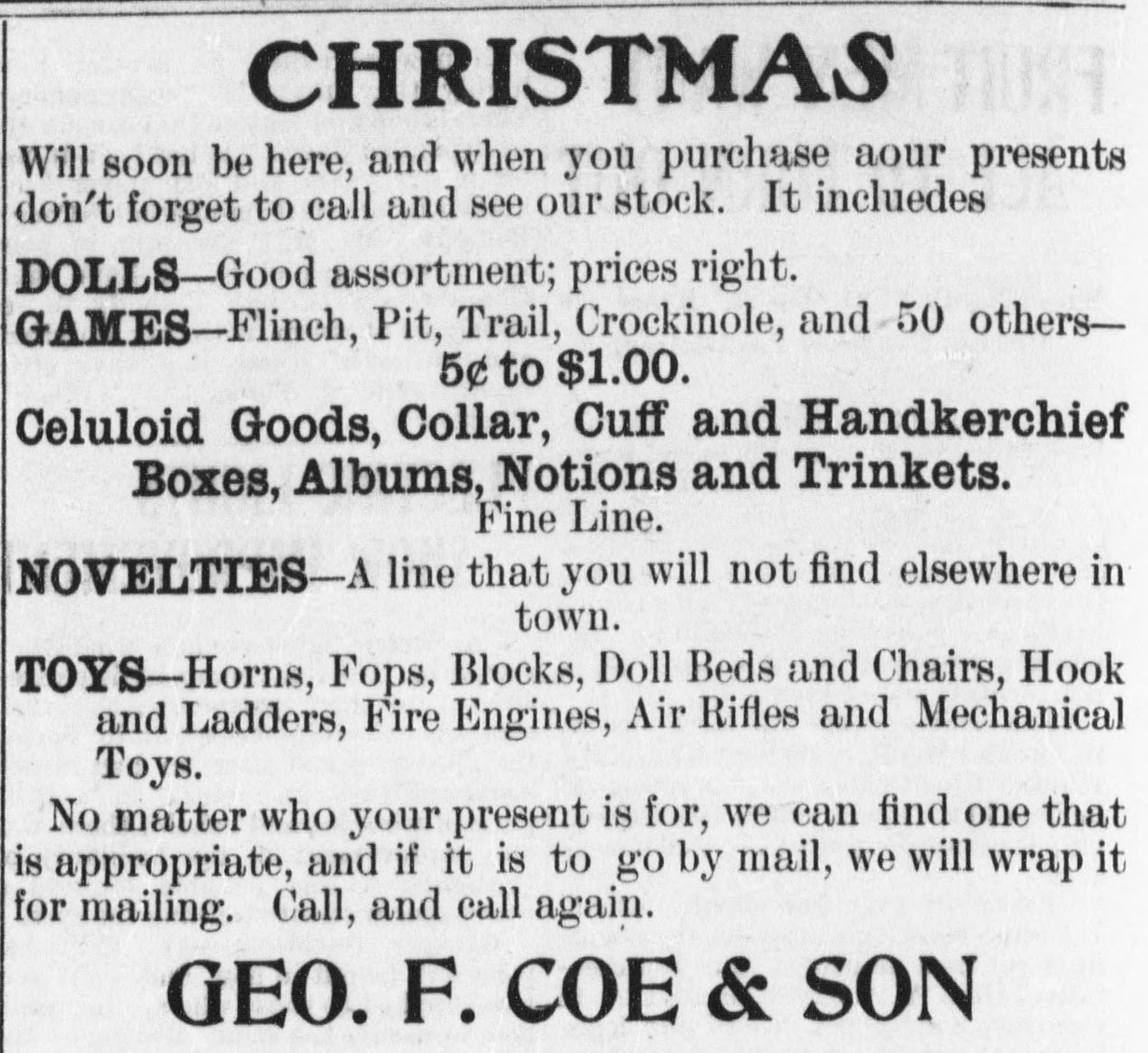 Christmas Shopping, 1904