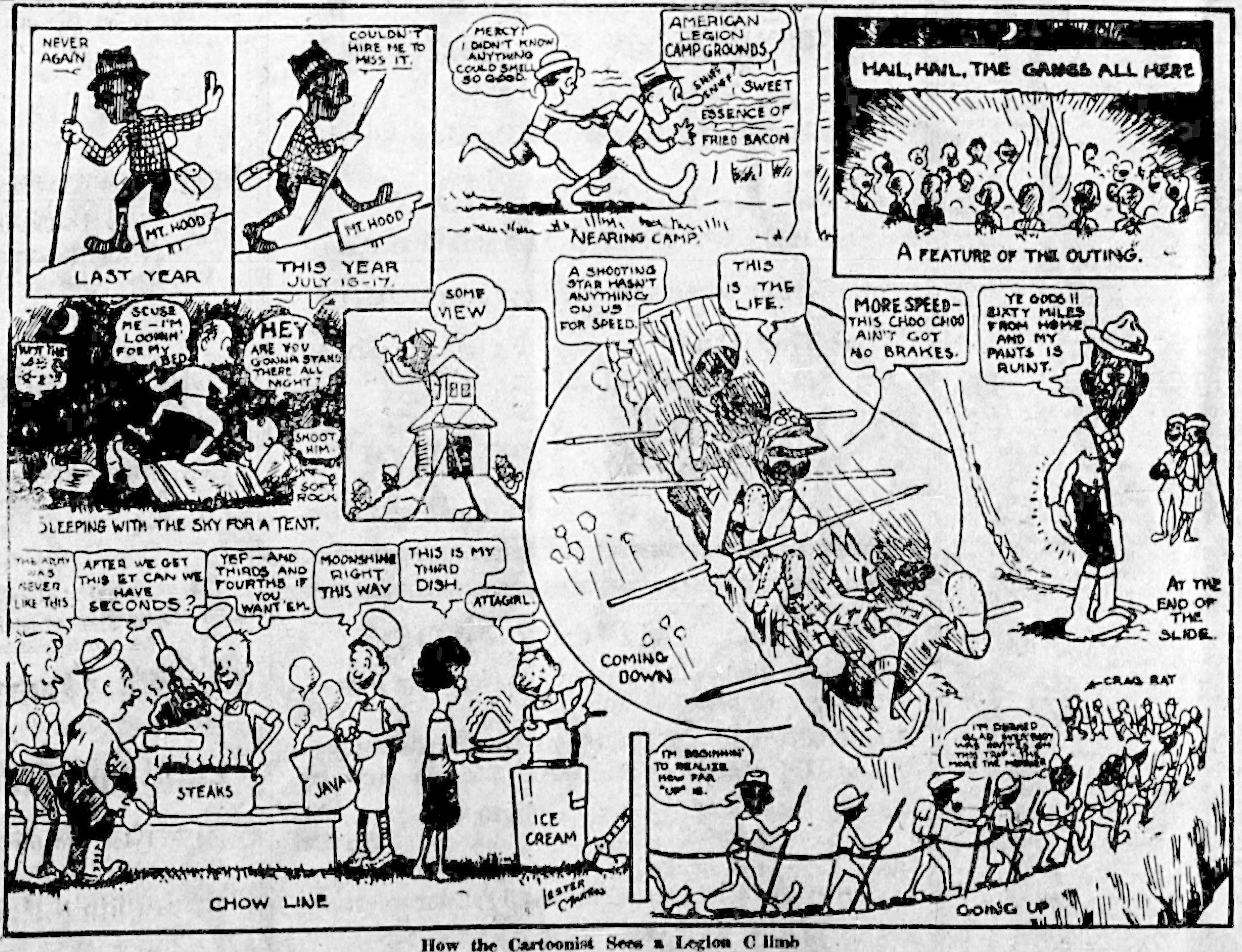 “How the Cartoonist Sees the Legion Climb”