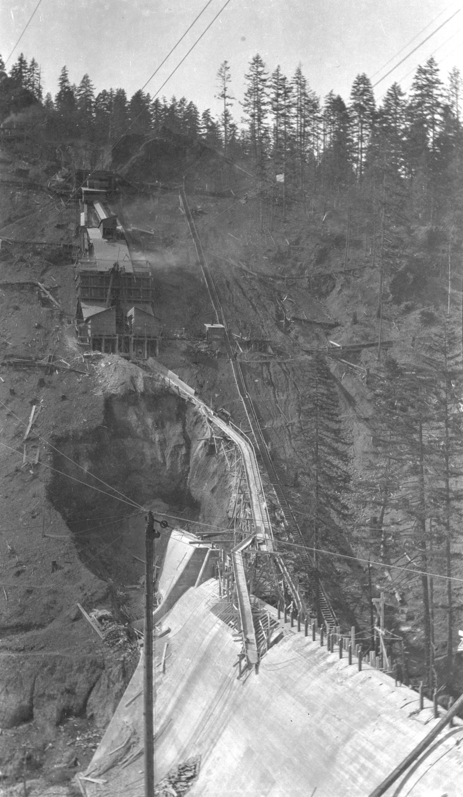 Condit Dam Construction