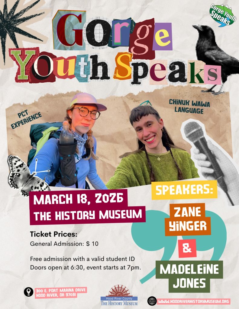Gorge Youth Speaks March 18 at the History Museum of Hood River County 