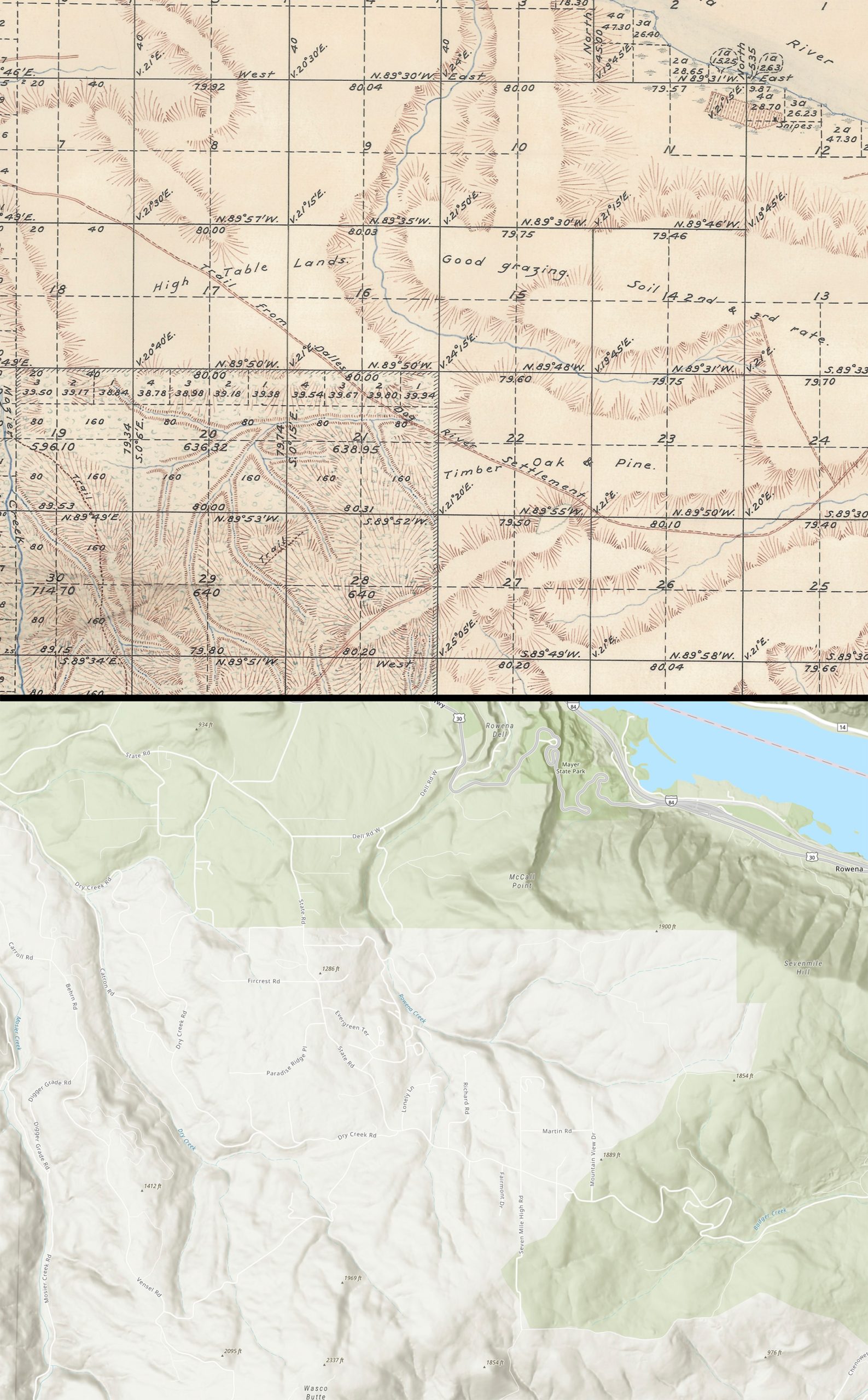 “Trail From Dalles to Dog River Settlement”