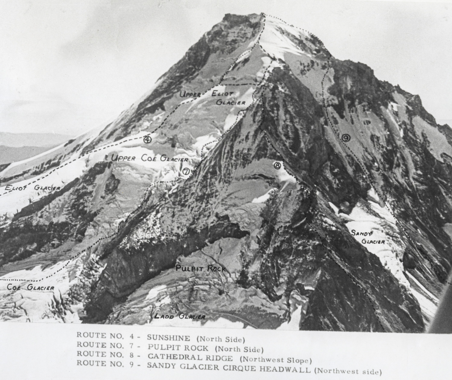 Mt. Hood Climbing Routes, Northwest Side